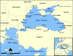 Carte de la mer Noire.