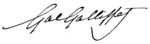 Signature de Gaston de Galliffet