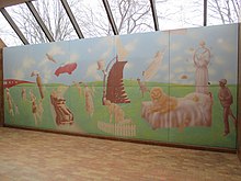 Photograph of a mural by Louis de Niverville