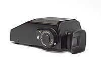 Prism housing for Bronica ETR medium format cameras.