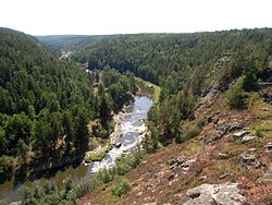 The Sakmara River in Zilairsky District