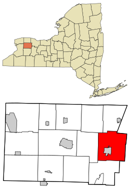 Location in Genesee County and the state of New York.