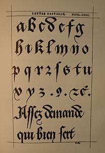 Lettre batarde (1529).