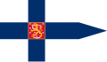 Krígsflagg og sjóvarmerkið Finnlands.
