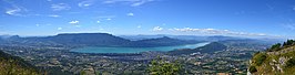 Gezicht op Aix-les-Bains vanaf de Belvédère du Revard