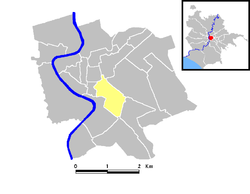 Kaupungin kartta, jossa Campitelli korostettuna. Rooman rionet