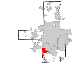 Location of within Tulsa County, and the state of Oklahoma