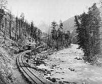 Colorado, Canon of the Rio las Animas, asi 1899