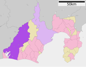 Lage Hamamatsus in der Präfektur