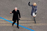 Joe och Jill Biden på Pennsylvania Avenue i Washington, D.C. 21 januari 2013.