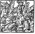Ilustracja do wydanej przez van Ghetelena książki Reynke de vos, 1498