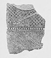 Stone rubbing of anthropomorphic stele no 20, Sion, Petit-Chasseur necropolis, Neolithic