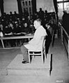 Wilhelm Wagner durante la sua testimonianza al processo il 30 novembre 1945.