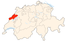 Kort som viser hvor i Schweiz Neuchâtel ligger