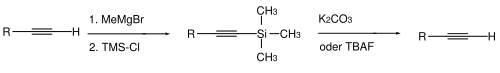 Alkyne TMS protection