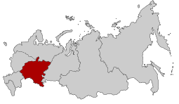 Kaart van Federaal district Wolga