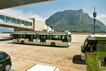 Van Hool AP-series bus at Palermo Airport, Italy