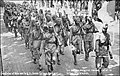 Indian Army 15th Sikh Regiment, wearing kurtas, arrives in Marseille, France on their way to fight the Germans during the First World War