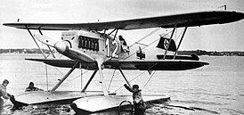 He 51W с поплавками для взлёта с воды