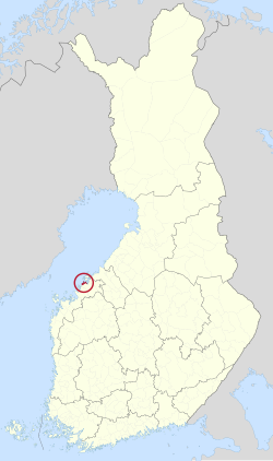 Location of Jakobstad in Finland