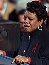 Maya Angelou reciting a poem in 1993