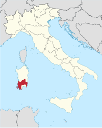 Položaj Provincije Južna Sardinija u Italiji