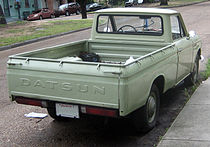 Rear view of Datsun 1300 (520, US)