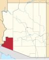 State map highlighting Yuma County