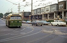 Route 75 at 3rd & Wyoming in 1967, when the route was still operated by the Philadelphia Transportation Company.