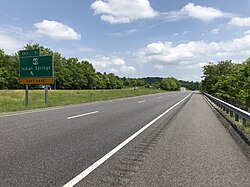 I-70's exit for US 40 in Pecktonville