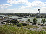 De Nieuwe brug in Bratislava, Slowakije