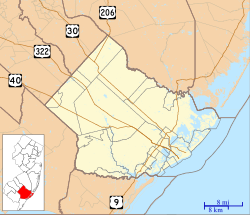 Folsom is located in Atlantic County, New Jersey