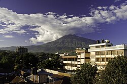 Sentraal-Arusha met Mount Meru in die agtergrond