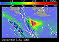 Image 6Peninsular Malaysia Precipitation Map in December 2004 showing heavy precipitation on the east coast, causing floods there. (from Geography of Malaysia)