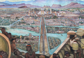 Tenochtitlán, capital del imperio azteca.