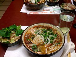 This bowl of bún bò was captured at Bún Bò Huế An Nam