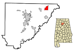 Location in Quận Cullman, Alabama