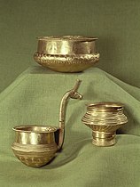 Golden vessels from Borgbjerg, Denmark.