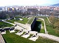 Baluarte del Redín con cañoneras y merlones en Pamplona de finales del siglo XVI.