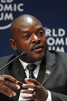 Pierre Nkurunziza at World Economic Forum 2008 looking right