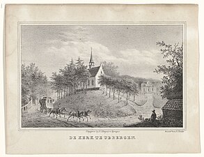 De kerk te Ubbergen (prent uit 1836)