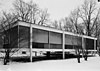 Farnsworth house during the winter