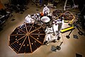 Image 31The InSight lander with solar panels deployed in a cleanroom (from Engineering)