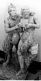 Skulptur von Pan, wie er Daphnis die Panflöte unterrichtet; ca. 100 v. Chr., gefunden in Pompeii
