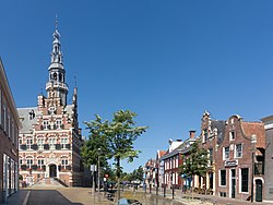 The former city hall (left) and the Eise Eisinga Planetarium (right)