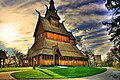 The Hopperstad Stave Church Replica is a replica of a Norwegian stave church