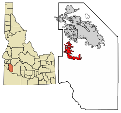 Location of Kuna in Ada County, Idaho