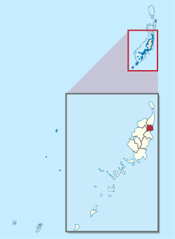 Location of Ngiwal in Palau