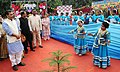 The Minister of State for Human Resource Development, Shri Upendra Kushwaha visiting after inaugurating the KVS Rashtriya Ekta Shivir-2017, Ek Bharat-Shreshth Bharat, in New Delhi on 31 October 2017.