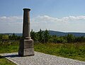 View of Klínovec from Fichtelberg (meridian a 1864 fixed point from at the front)